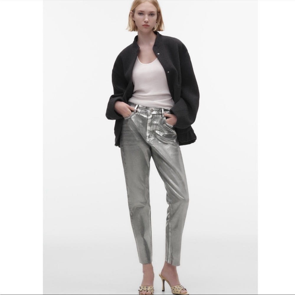 ZARA NEW WOMAN JEANS SILVER 6045/255